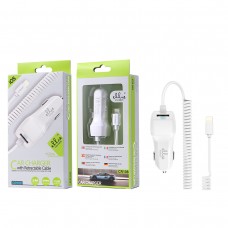 Ellie CR108 auto punjač + namotani microusb kabel, 1 usb, 2.4a