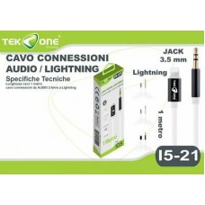 AUX audio kabel; Aux Jack 3,5mm i Lightning iPhone